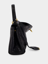 Balenciaga Black Croco Rodeo Mini Leather Handbag