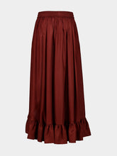 Zimmermann Merlot Aster Silk Maxi Skirt