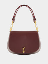 Saint Laurent Mini Voltaire Top Handle Bag in Hot Wine Leather