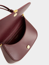 Saint Laurent Mini Voltaire Top Handle Bag in Hot Wine Leather