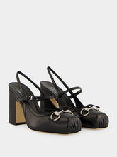 Gucci Black Horsebit Slingback Pumps