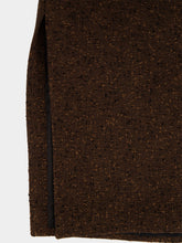 Gucci Dark Brown Seeded Wool Midi Skirt