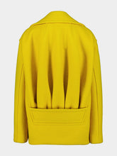 Gucci Dusty Yellow Wool Buttoned Coat