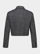 Gucci Black and White Wool Grisaille Jacket