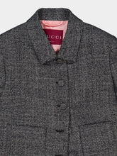 Gucci Black and White Wool Grisaille Jacket