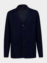 Gucci Dark Blue Cotton Jersey Blazer