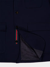 Gucci Dark Blue Cotton Jersey Blazer