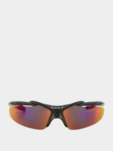 Balenciaga Black Mirror Infrared Turbo D-Frame Sunglasses
