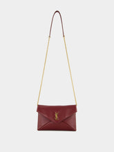 Saint Laurent Dark Ruby Cassandre Leather Chain Pouch