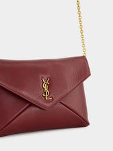 Saint Laurent Dark Ruby Cassandre Leather Chain Pouch