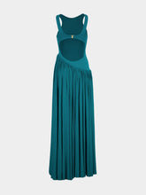 Zimmermann Teal Luna Asymmetric Maxi Dress