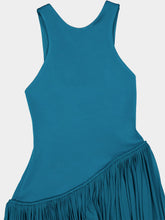 Zimmermann Teal Luna Asymmetric Maxi Dress