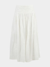 Zimmermann Alight Basque Embroidered White Maxi Skirt