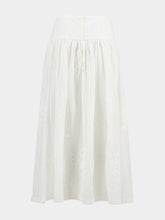 Zimmermann Alight Basque Embroidered White Maxi Skirt