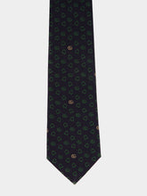 Gucci Dark Blue and Green GG Silk Jacquard Tie