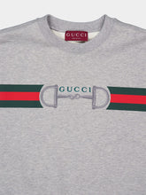 Gucci Grey Sweatshirt with Web and Horsebit