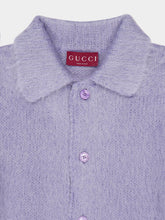 Gucci Lilac Brushed Mohair Wool Cardigan