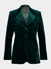 Gucci Dark Green Velvet Tailored Jacket