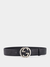 Gucci Black GG Leather Belt