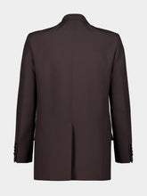 Dark Brown Double-Breasted Panama Jacket