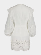 Zimmermann Junie Embroidered Eyelet Lace White Tunic