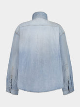 Balenciaga Light Blue Denim Zip-Up Shirt