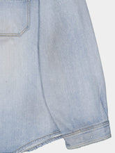 Balenciaga Light Blue Denim Zip-Up Shirt