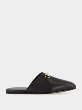 Gucci Black Leather Horsebit Mules