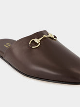 Gucci Dark Brown Leather Horsebit Mule