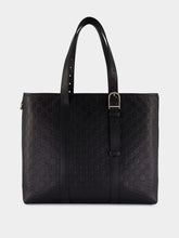Gucci Black Leather GG Tote Bag