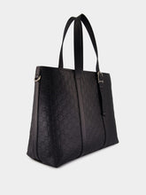 Gucci Black Leather GG Tote Bag