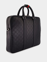 Gucci Black GG Leather Large Briefcase