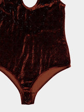 Gucci Brown GG Crystal Embroidered Bodysuit