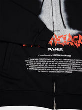 Balenciaga Black The Door Zip-Up Hooded Sweatshirt