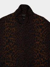 Balenciaga Brown Leopard Print Silk Tracksuit Top