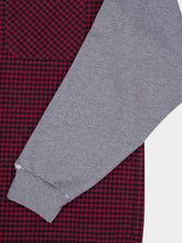 Balenciaga Red Check Hooded Hybrid Shirt