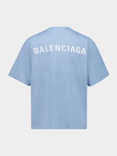 Balenciaga Back T-Shirt Medium Fit in Light Blue