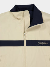 Saint Laurent Mastic Cotton Stand-Collar Jacket