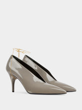 Gucci Grey Patent Leather 97 Heeled Pumps