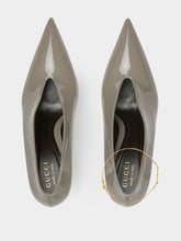 Gucci Grey Patent Leather 97 Heeled Pumps