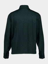 Gucci Dark Green Interlocking GG Silk Jacquard Shirt