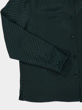 Gucci Dark Green Interlocking GG Silk Jacquard Shirt