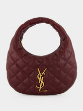 Saint Laurent Rouge Cabernet Icarino Quilted Lambskin Handbag
