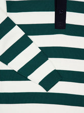 Gucci Green and White Striped Cotton Polo