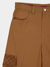 Gucci Camel Heavy Canvas Cotton Cargo Shorts
