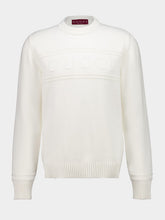 Gucci White Cotton Wool Jumper with Intarsia