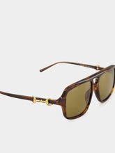 Gucci Havana Brown Navigator Sunglasses