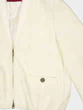 Gucci Ivory Check Cotton Tweed Jacket