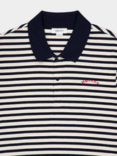 McQueen Ivory and Navy Striped Polo Shirt