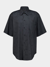 Balenciaga Dark Grey Short-Sleeve Cotton Shirt